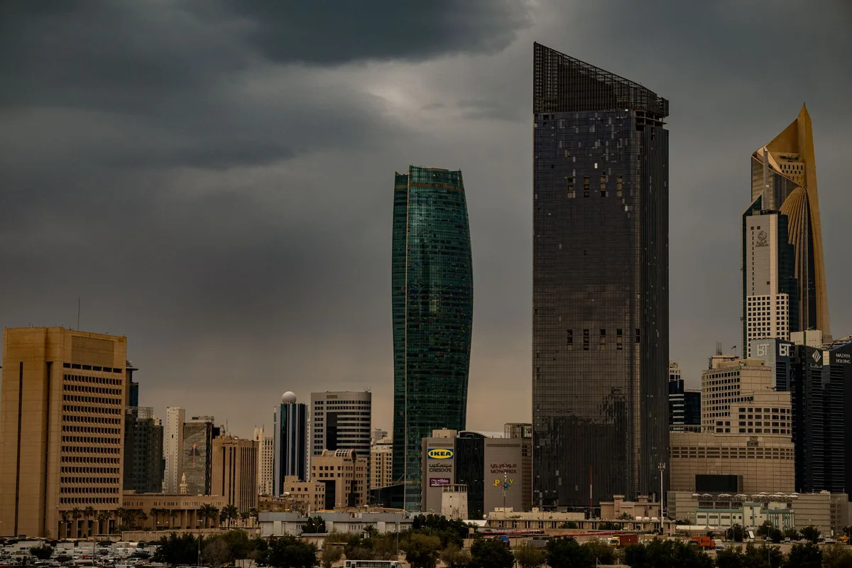 Kuwait City skyline with Kuwait Towers - a mobile-first market where Instagram commerce and KNET payments shape how websites must work