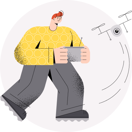 Illustration of a person checking bookings on a phone