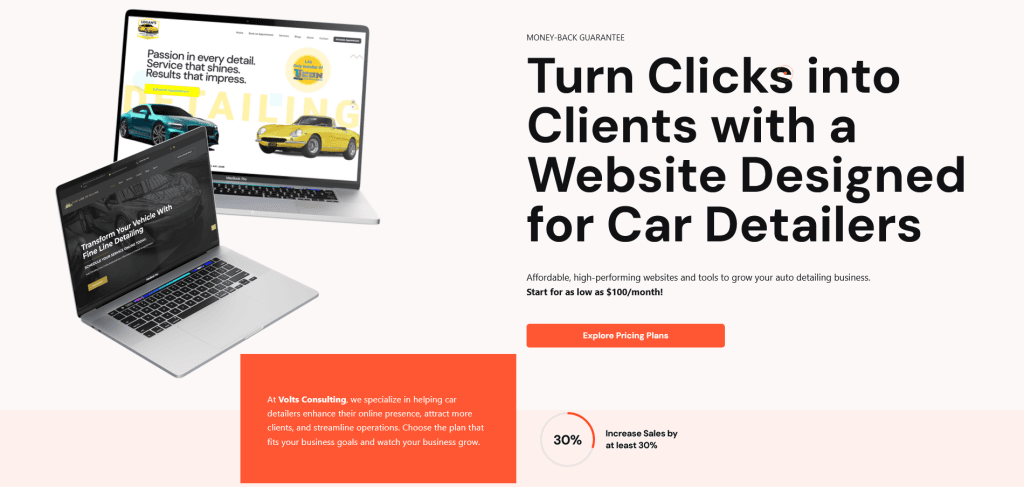 Car detailers business growth and marketing and website